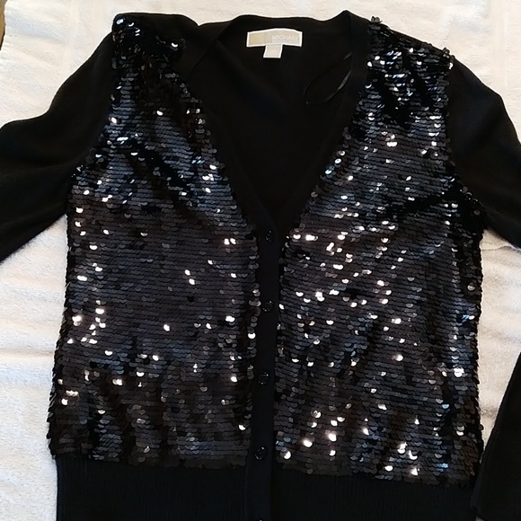 Michael Kors sequined button up sweater - Picture 5 of 6